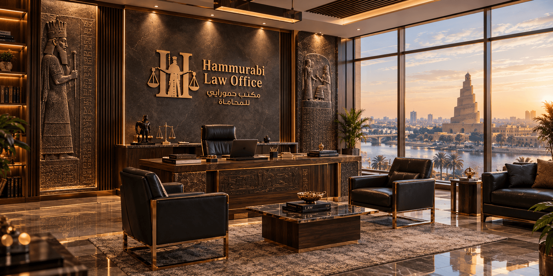 Hammurabi Law Office at Sunset